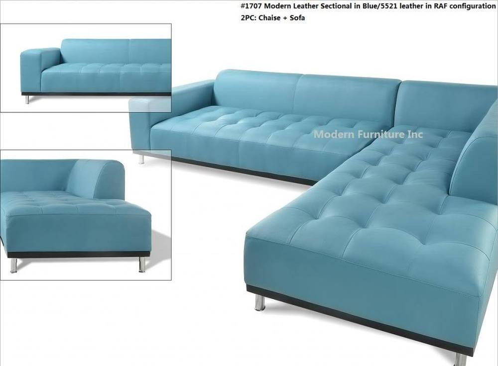 Sofa Ebay
 4 PC Contemporary Leather Sectional Sofa 1707 blue