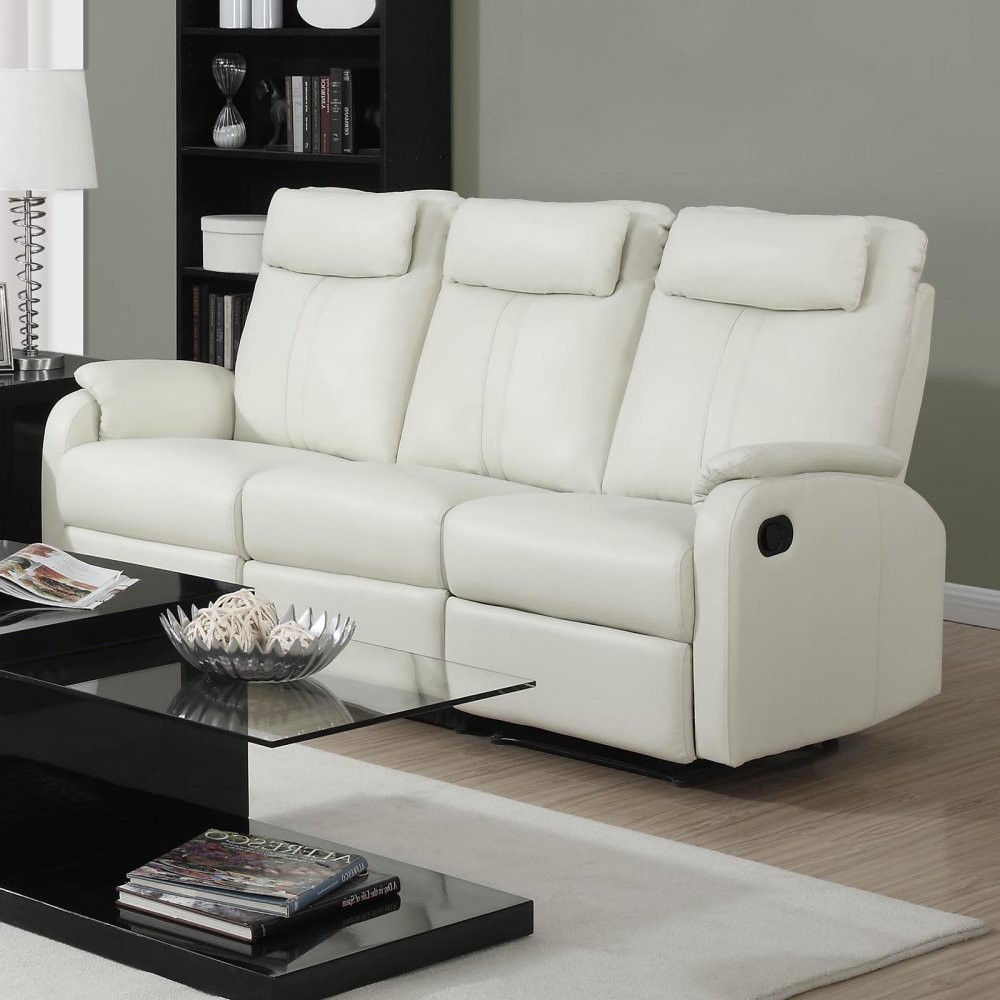 Sofa Ebay
 Monarch Specialties Reclining Sofa Ivory Bonded Leather