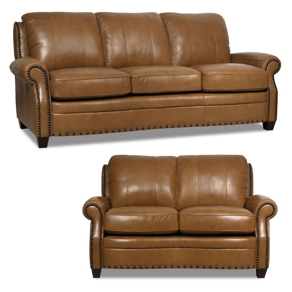 Sofa Ebay
 New Luke Leather 2 Piece Sofa Set "Bennett" Wheat Brown