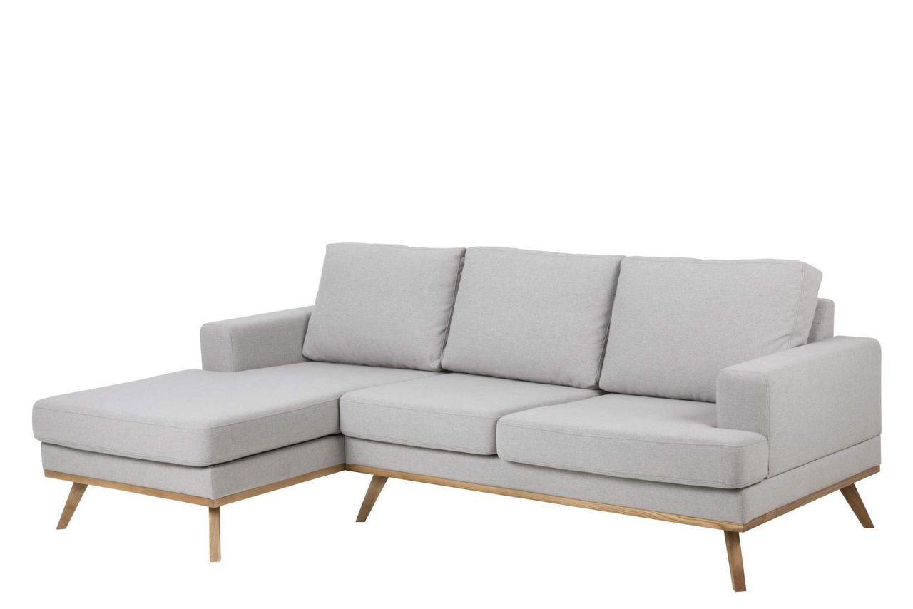 Sofa Hellgrau
 Sofa NORWICH hellgrau mit Chaiselongue links