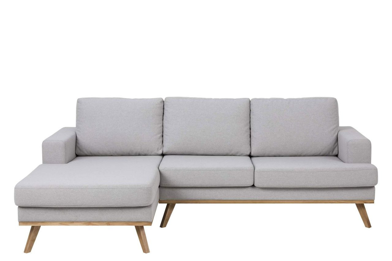 Sofa Hellgrau
 Sofa NORWICH hellgrau mit Chaiselongue links