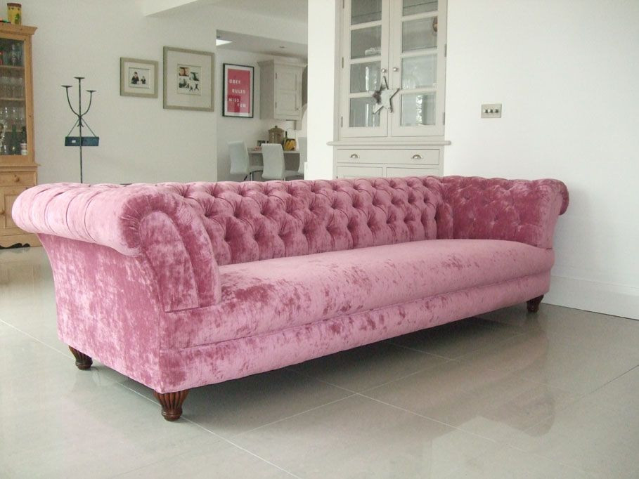 Sofa Rosa
 Chesterfield Sofa in rosa Samt sofas