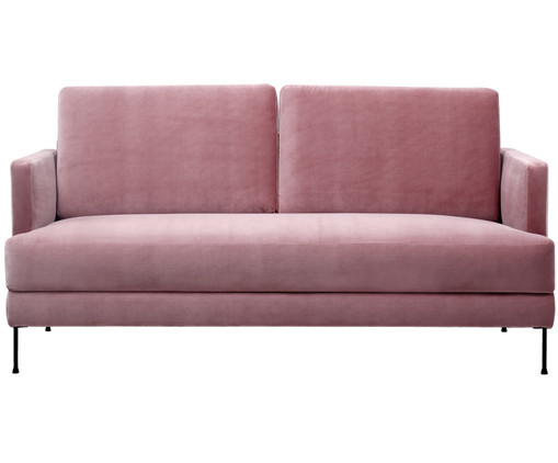 Sofa Samt
 Samt Sofa Fluente 3 Sitzer in Rosa WestwingNow