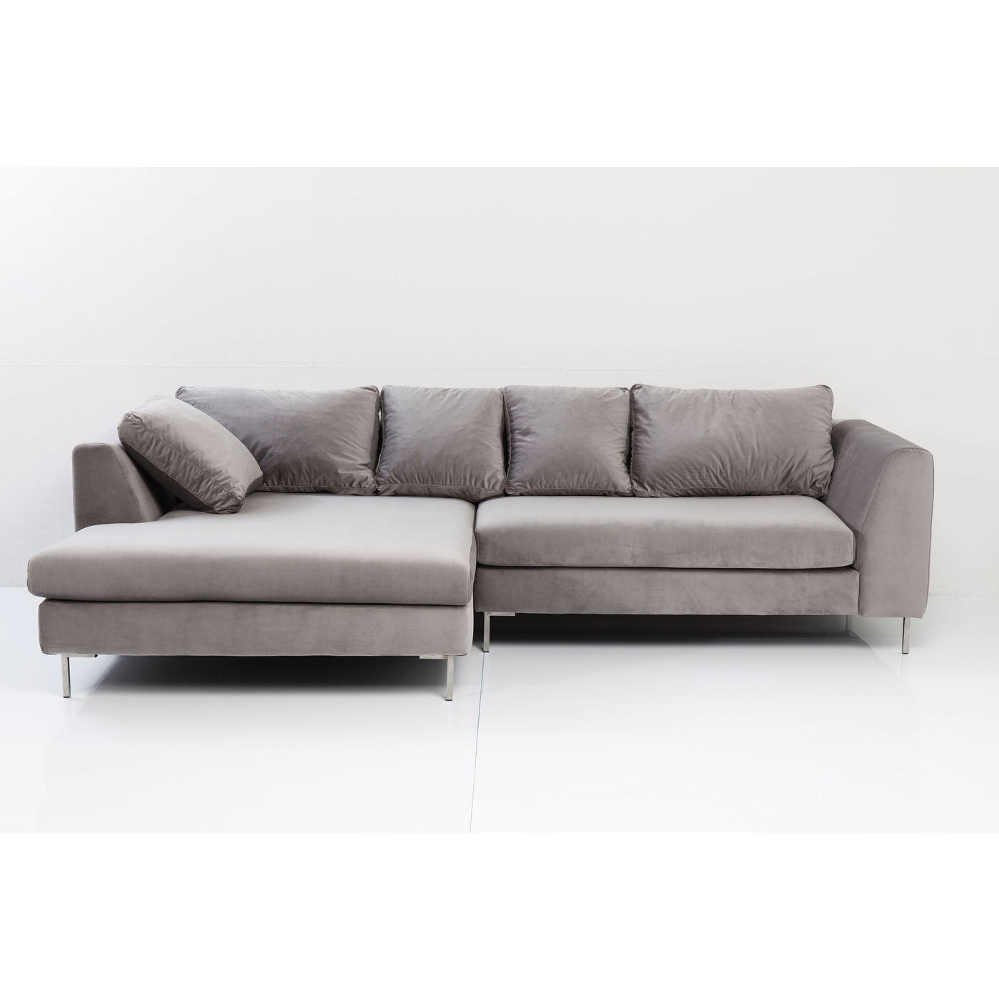 Sofa Samt
 Sofa Gianni Samt Grau Links Wohnzimmer KARE Design