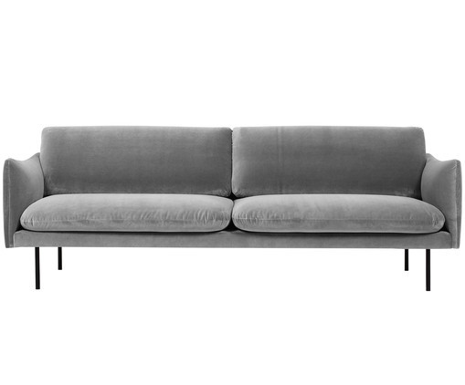 Sofa Samt
 Samt Sofa Moby 3 Sitzer in Grau WestwingNow