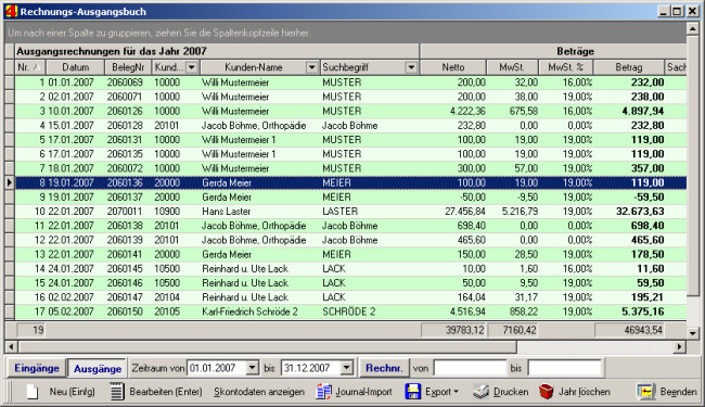 Software Handwerk
 Rechnungsbuch