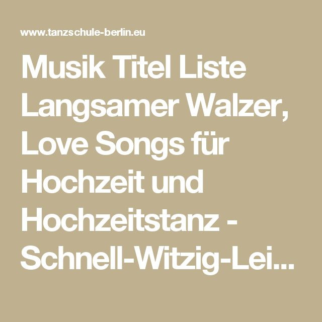 Songs Für Hochzeit
 Die besten 25 Langsamer walzer hochzeit Ideen auf