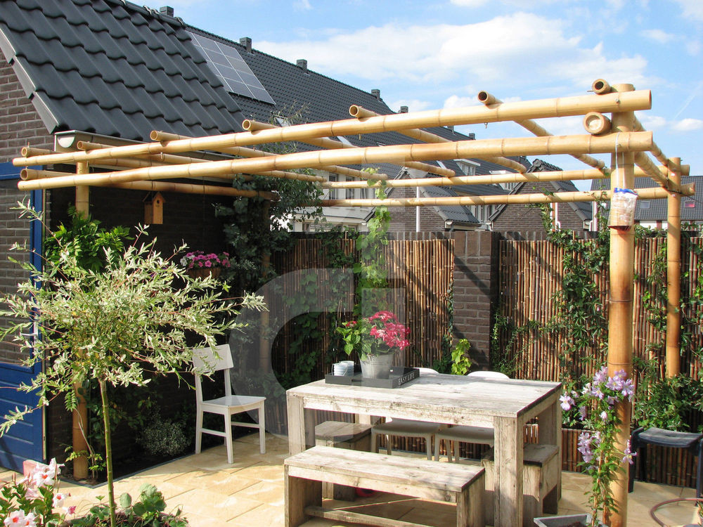 Sonnenschutz Garten
 Bambus Pergola Pavillon für Ihren Garten Terrasse