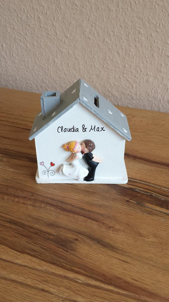 Spardose Hochzeit
 Spardose Hochzeit Haus Geldgeschenk personalisiert