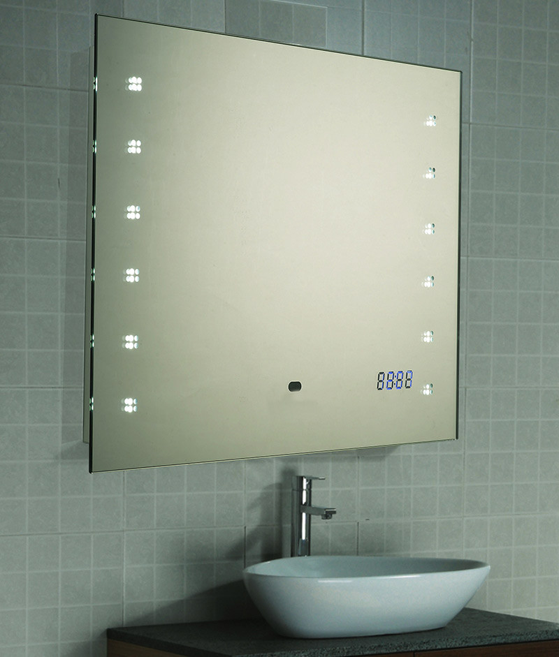 Spiegel Led
 LED Spiegel Badspiegel Wandspiegel Uhr Sensor 45x60 oder