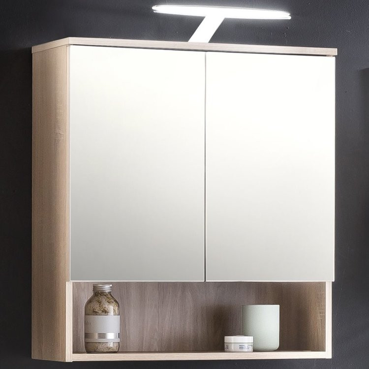 Spiegelschrank Mit Beleuchtung Und Steckdose
 Spiegelschrank 2 trg mit LED Beleuchtung und offener