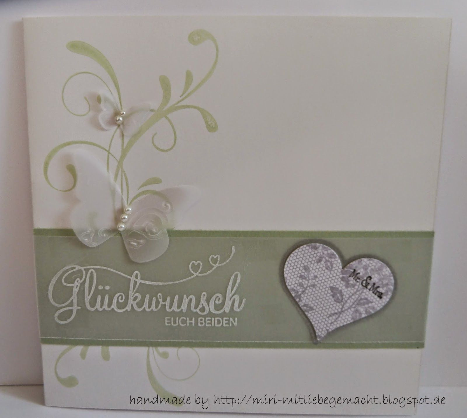 Stampin Up Hochzeitskarten
 Hochzeitskarte mit Stampin Up Verwendete Stempelsets