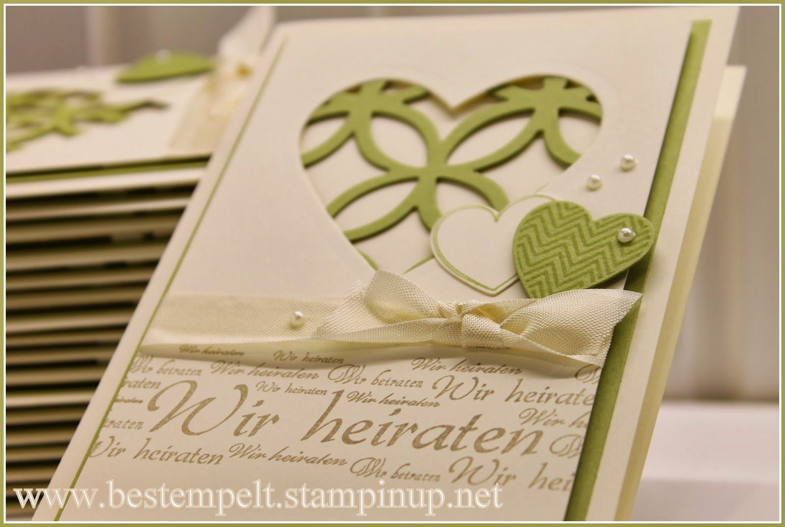 Stampin Up Hochzeitskarten
 Die fertigen Hochzeitskarten