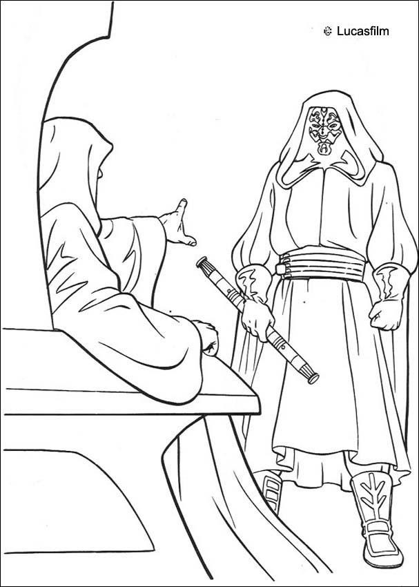 Star Wars Ausmalbilder Darth Maul
 Darth maul und der imperator zum ausmalen de hellokids