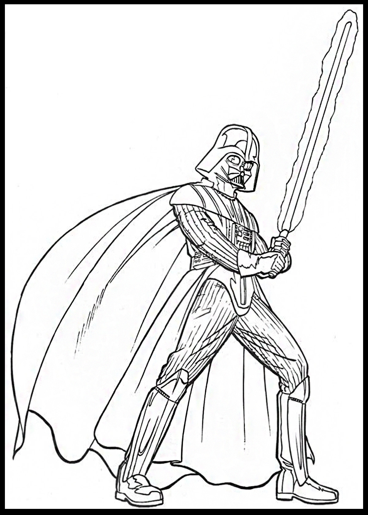 Star Wars Ausmalbilder Darth Vader
 Malvorlagen Darth Vader Schwert Halten Ausmalbilder von