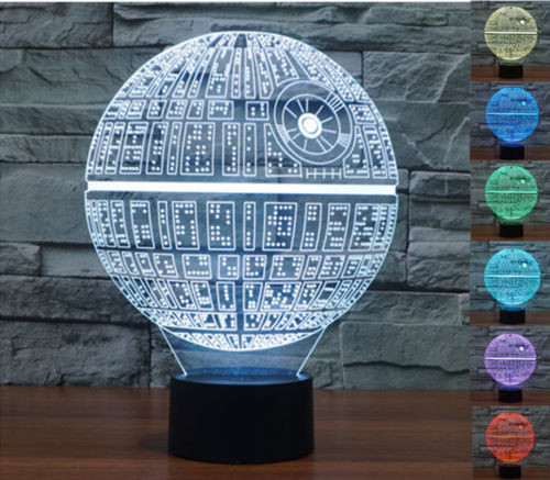 Star Wars Todesstern Lampe
 Star Wars Todesstern 3D LED Nacht Licht Noten Schalter