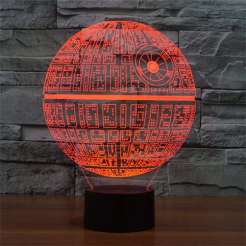 Star Wars Todesstern Lampe
 Star Wars Todesstern 3D LED Nacht Licht Noten Schalter