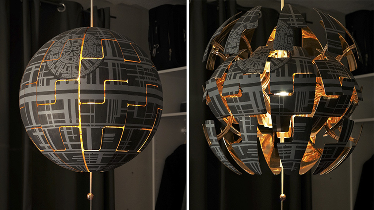 Star Wars Todesstern Lampe
 Video Anleitung Aus IKEA Lampe wird Todesstern