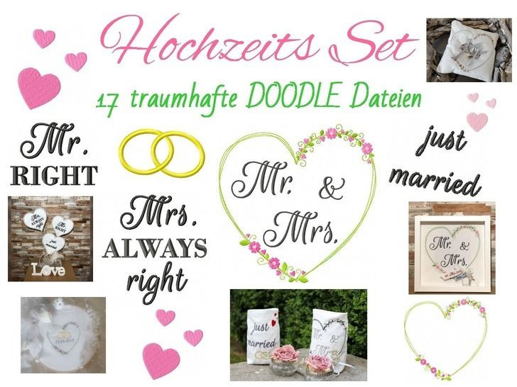 Stickdatei Hochzeit
 Stickdatei Set Hochzeit