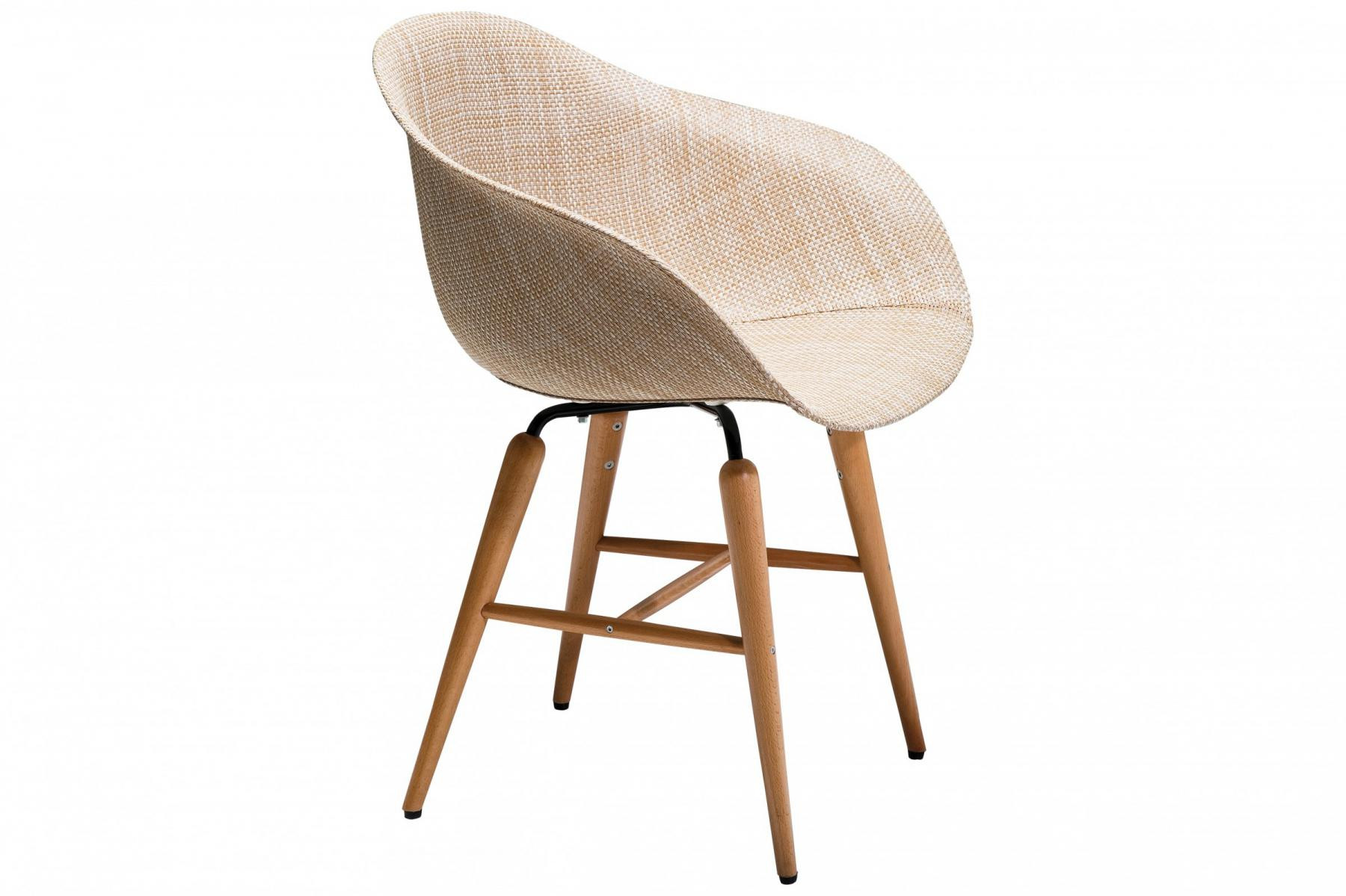 Stuhl Design
 4er Set Stuhl Forum Wood natura beige Schalenstuhl