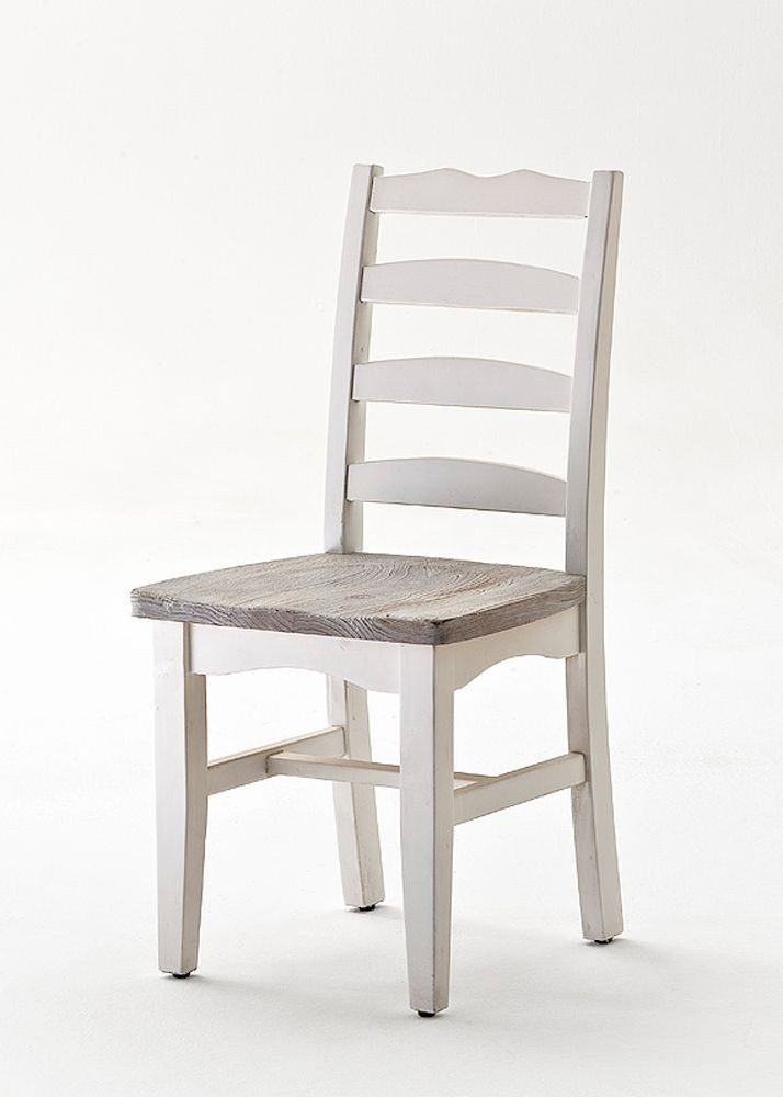 Stuhl Weiß
 Stuhl Landhaus Rafael Küchenstuhl Landhausmöbel Weiß Holz