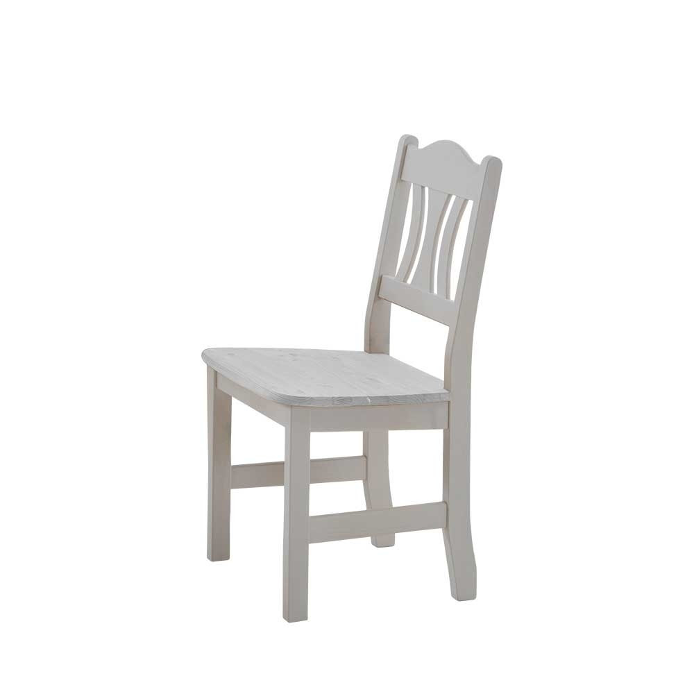 Stuhl Weiß
 Stuhl Vironegras in Weiß aus Kiefer massiv