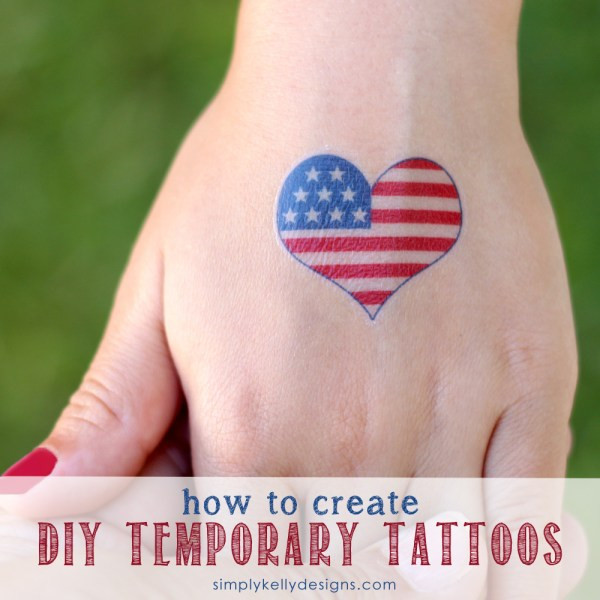 Temporary Tattoo Diy
 DIY 4th of July Clothing and Accessories The Idea Room