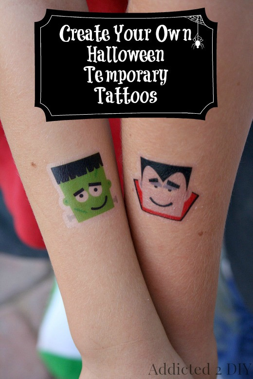 Temporary Tattoo Diy
 Create Your Own Halloween Temporary Tattoos