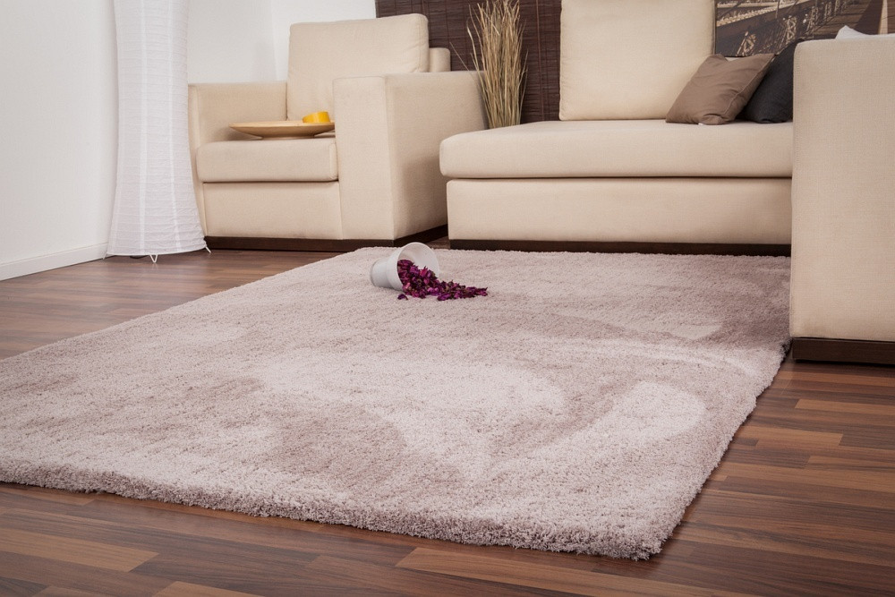 Teppich Beige
 Hochflor Teppich Beige Handgefertigt Shaggy Teppich Modern