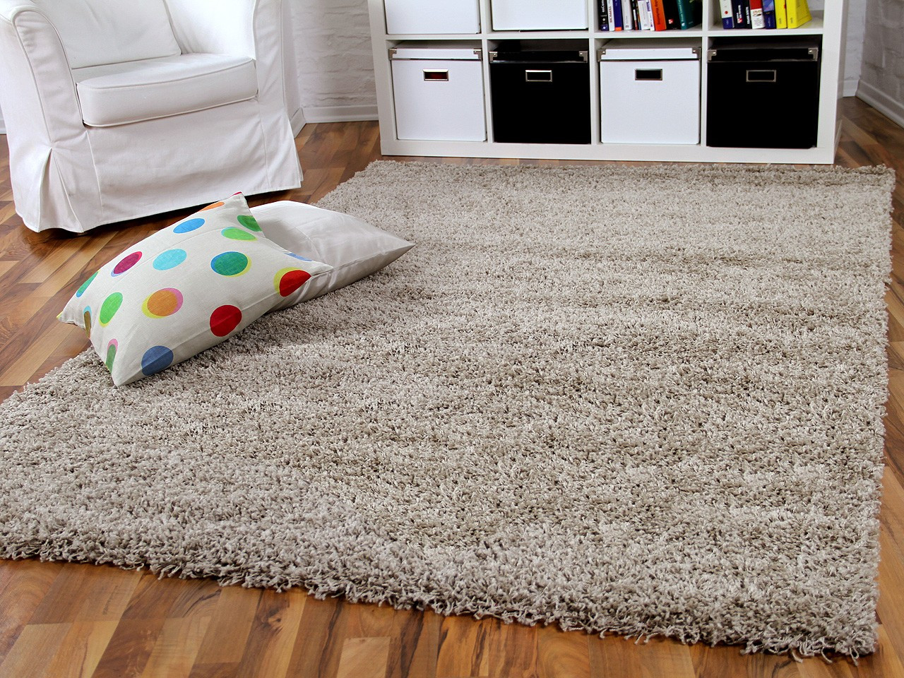 Teppich Beige
 Hochflor Langflor Shaggy Teppich Aloha Beige Teppiche