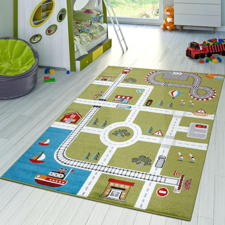 Teppich Kinderzimmer Junge
 Kinderzimmer Teppich Junge Dino Kinderteppich Spielteppich