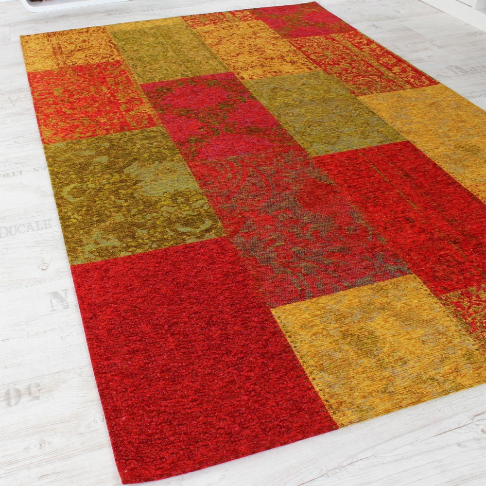 Teppich Vintage
 Vintage Teppich Antik Multicolor Trendiger Patchwork
