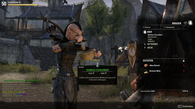 Teso Handwerk
 TESO Handwerk Lecker essen in Tamriel der Versorger