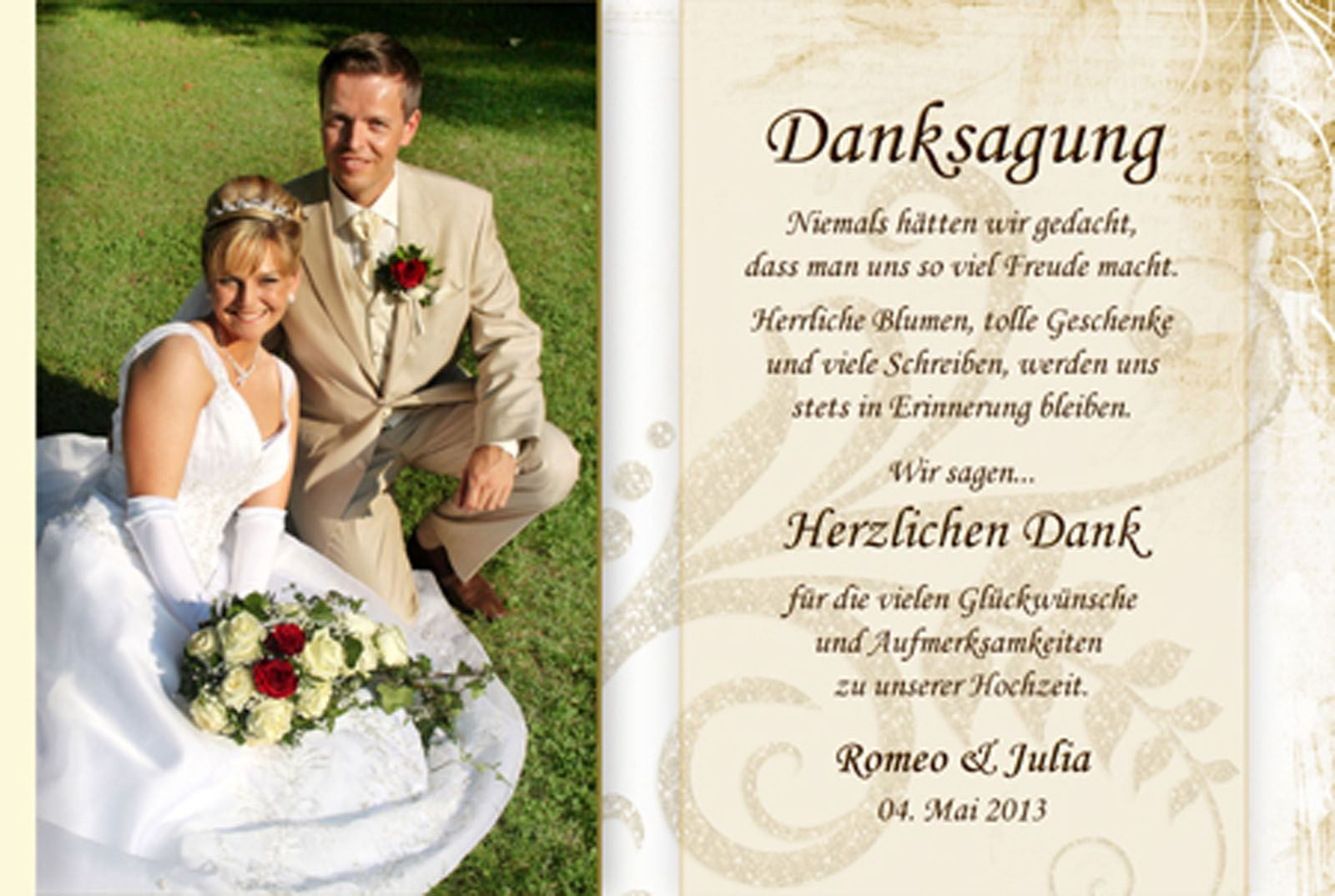 Text Dankeskarte Hochzeit
 Dankeskarte Hochzeit Text Danksagung Hochzeit Text