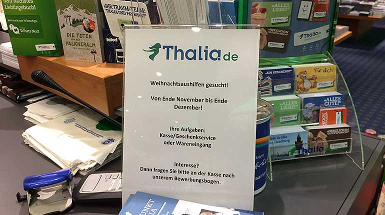 Thalia Geschenke
 Nebenjobs in der Thalia Buchhandlung