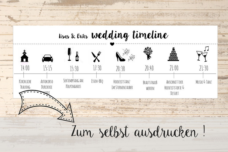 Timeline Hochzeit
 Weiteres Hochzeits timeline DIGITAL ZUM SELBST