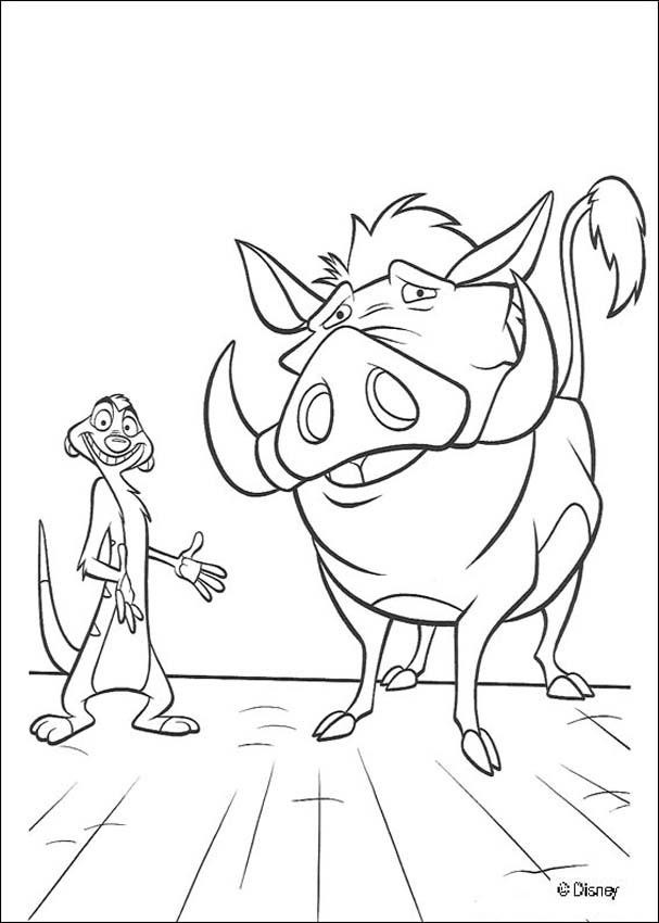 Timon Und Pumbaa Ausmalbilder
 Timon und pumbaa lächeln zum ausmalen de hellokids