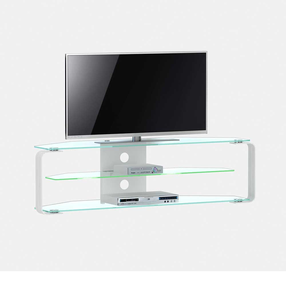 Tisch Mit Led Beleuchtung
 Schicker TV Tisch Bravassa aus Glas