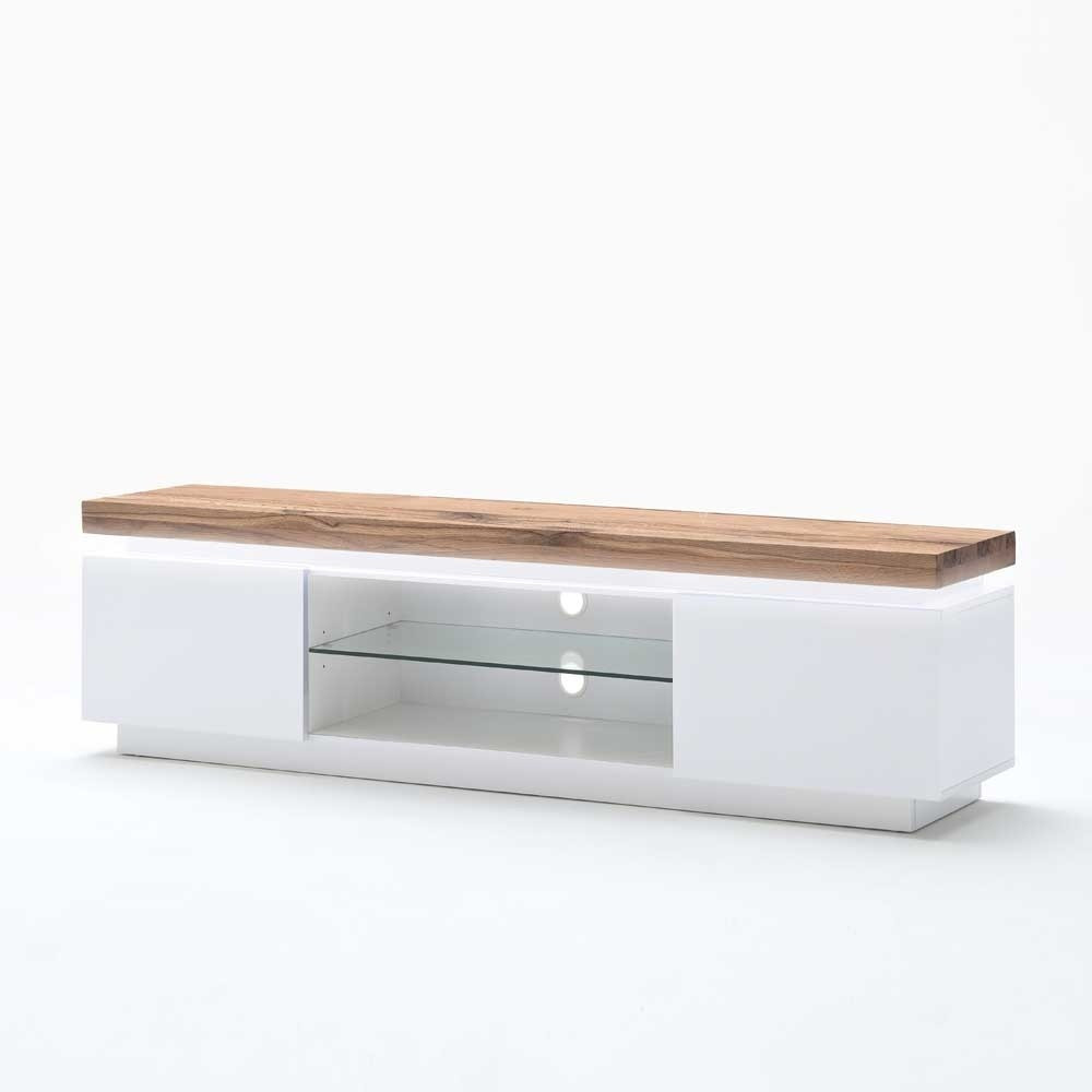 Tisch Mit Led Beleuchtung
 TV Tisch Stijn mit Wildeiche Massivholz und LED Beleuchtung