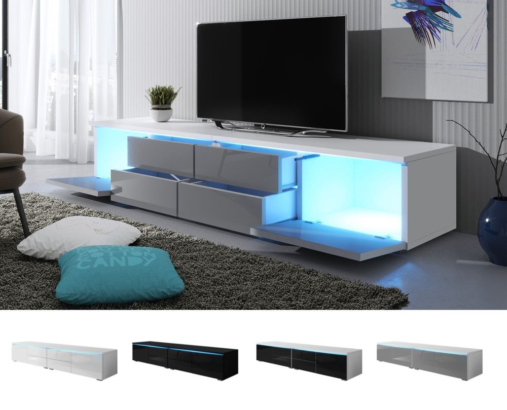 Tisch Mit Led Beleuchtung
 TV Schrank Lowboard Sideboard Tisch Möbel Board LUV Double