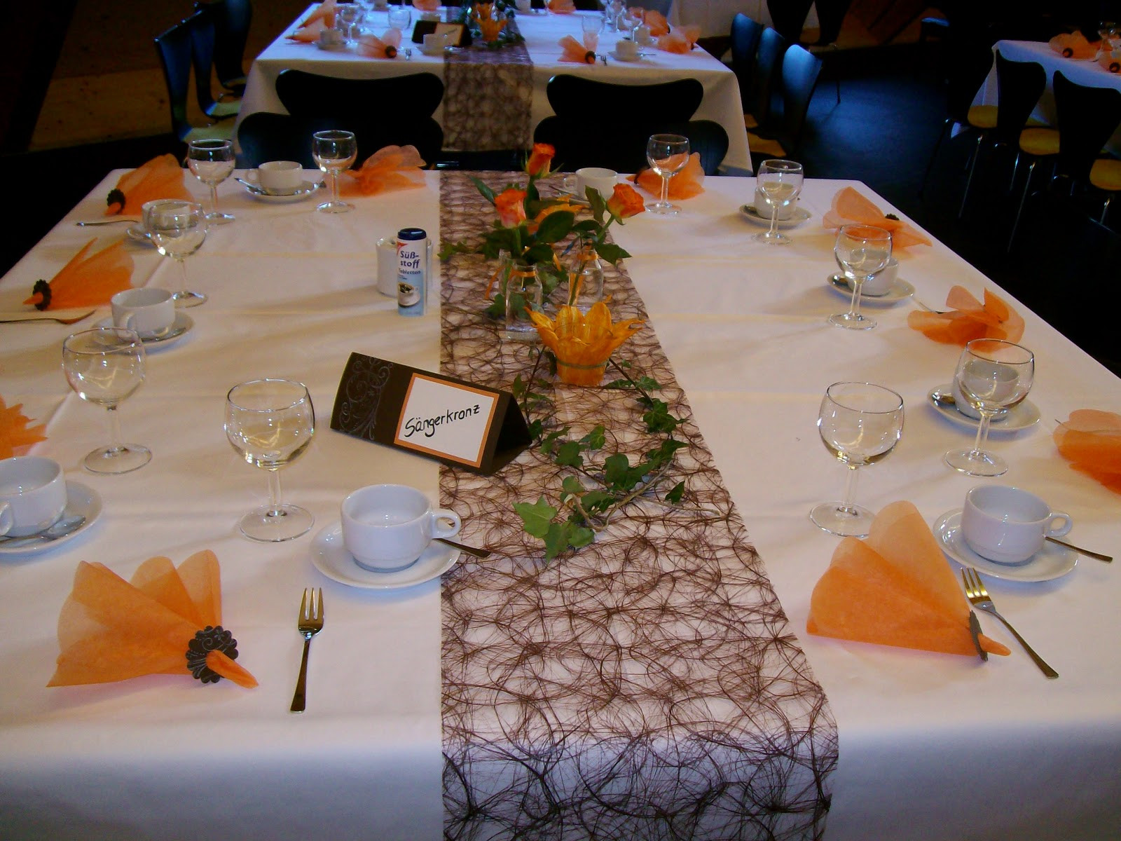 Tischdeko Goldene Hochzeit
 Ideen Oase Tischdeko zur Goldenen Hochzeit