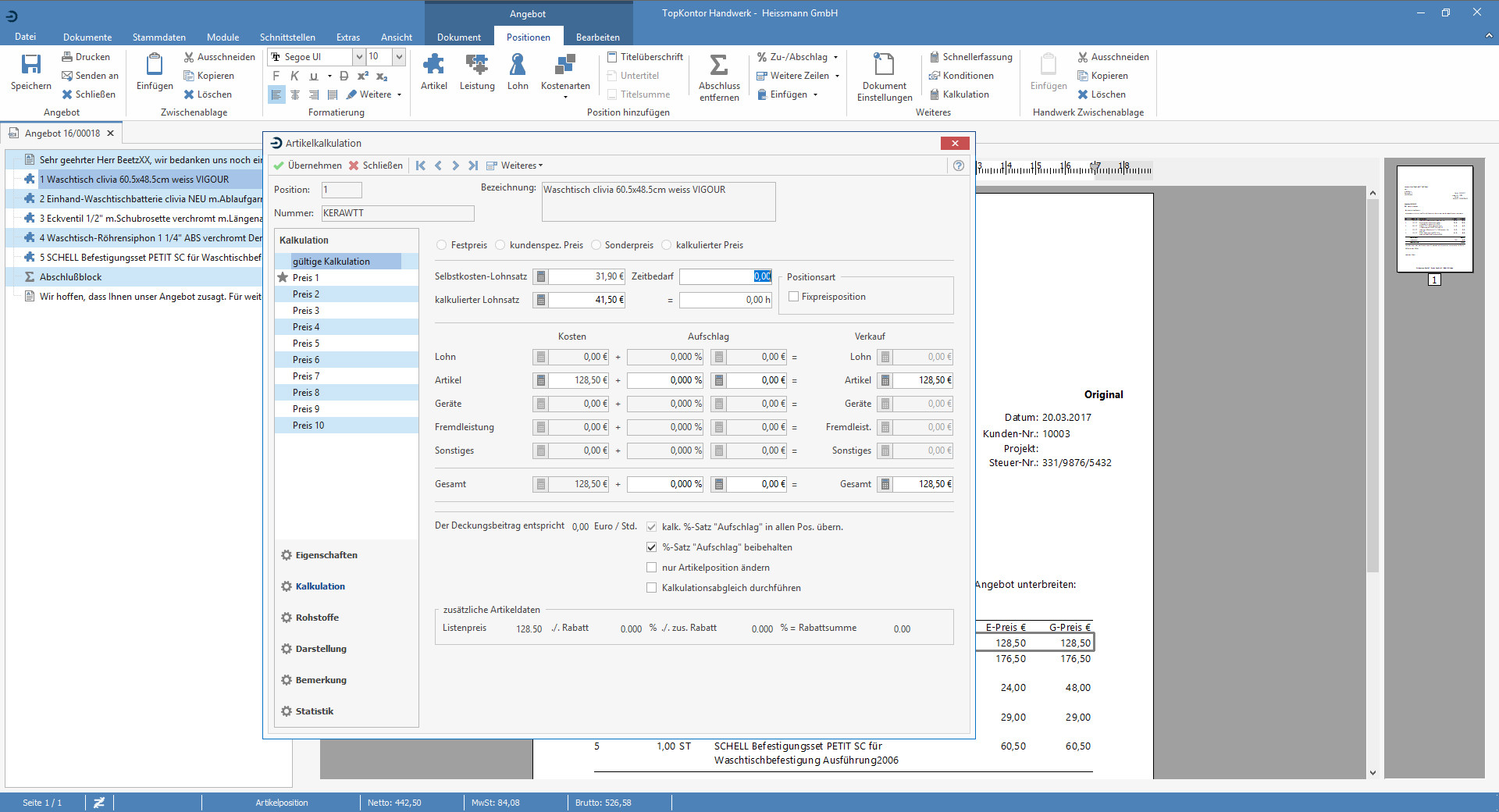 Topkontor Handwerk
 TopKontor Handwerk Produktinformation über Software