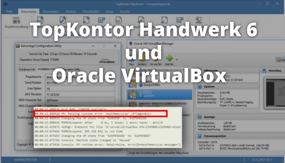 Topkontor Handwerk
 TopKontor Handwerk 6 und Oracle VirtualBox