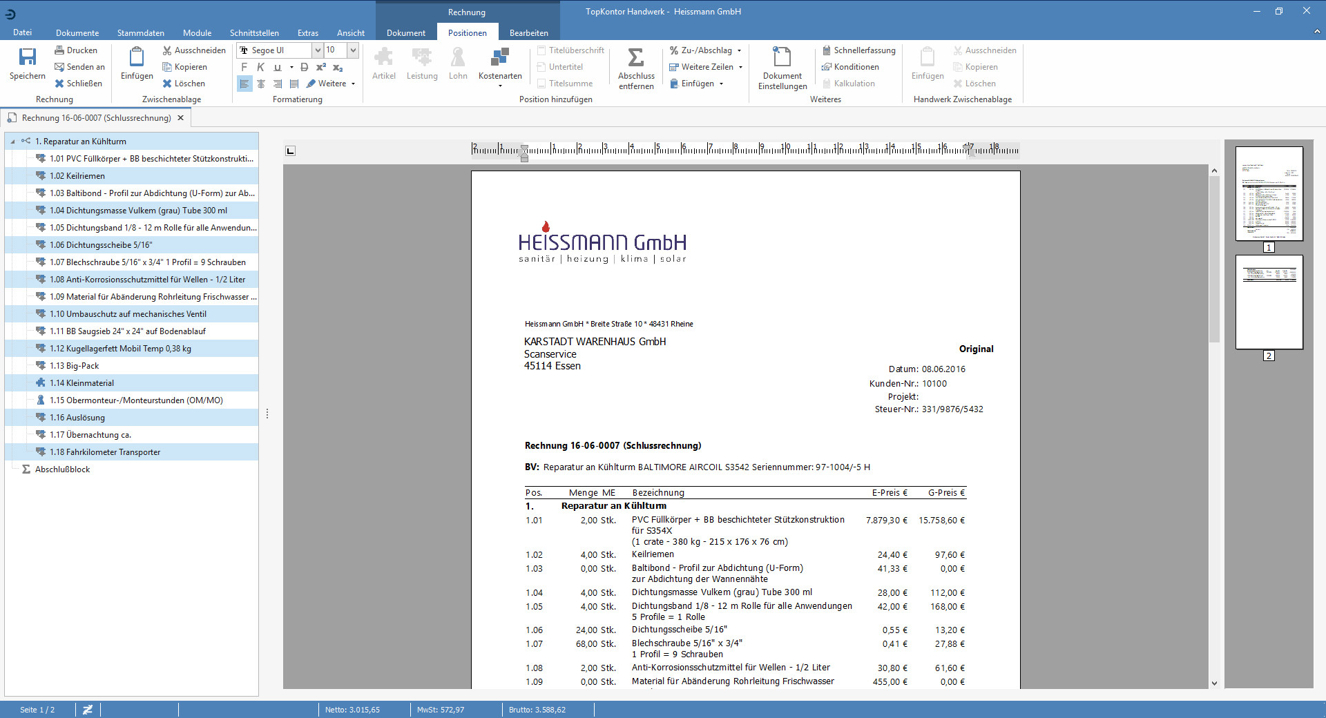 Topkontor Handwerk
 TopKontor Handwerk Produktinformation über Software