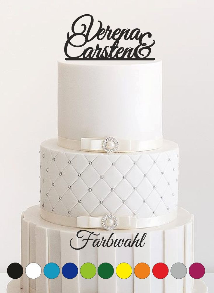 Tortenstecker Hochzeit
 Wunschnamen Tortenstecker Hochzeit personalisiert Cake