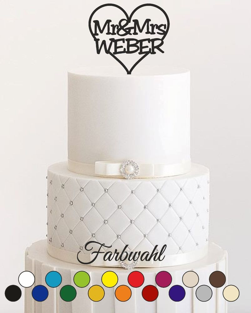 Tortenstecker Hochzeit
 Wunschnamen Tortenstecker Hochzeit personalisiert Cake