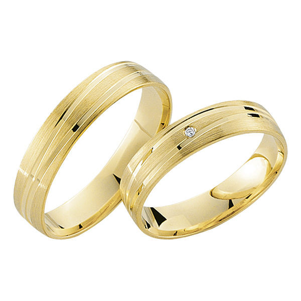 Trauringe Hochzeit
 2 x 333 Gelbgold Trauringe Eheringe Gold Ringe Gravur