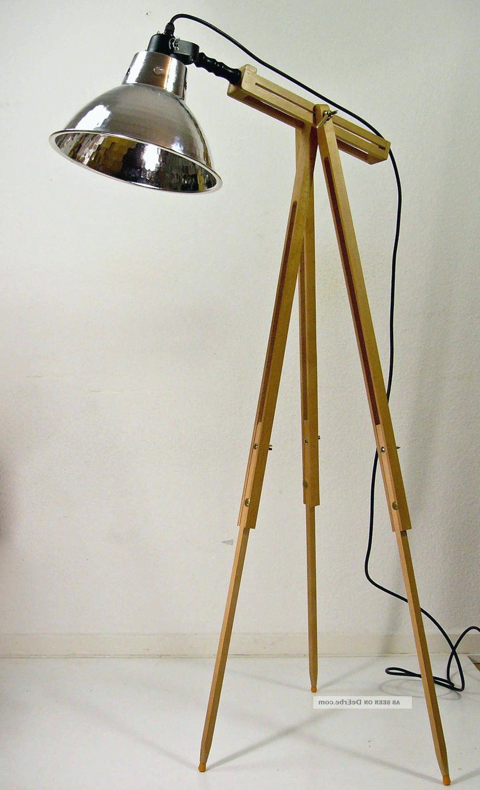 Tripod Lampe
 Tripod Leuchte Wood Floor Lamp Stehleuchte Holz Weiss