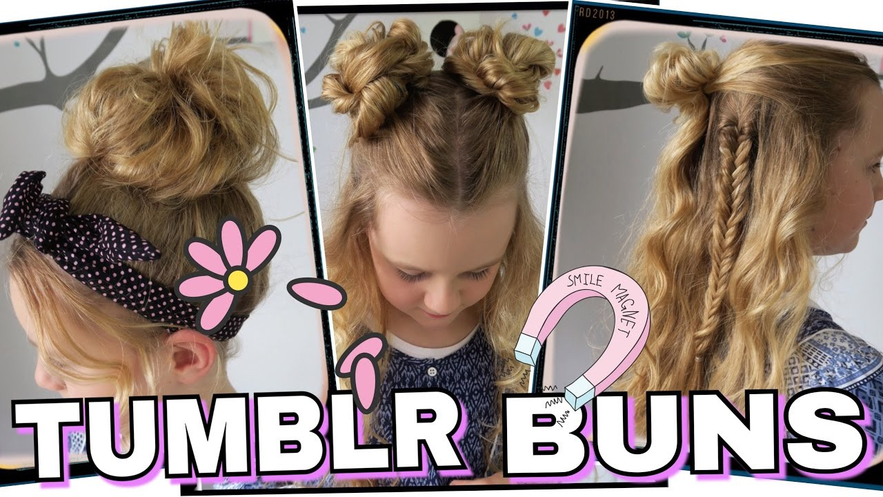 Tumblr Frisuren Anleitung
 3 TUMBLR BUN Dutt Frisuren💜coole Mädchen Zöpfe&Frisuren