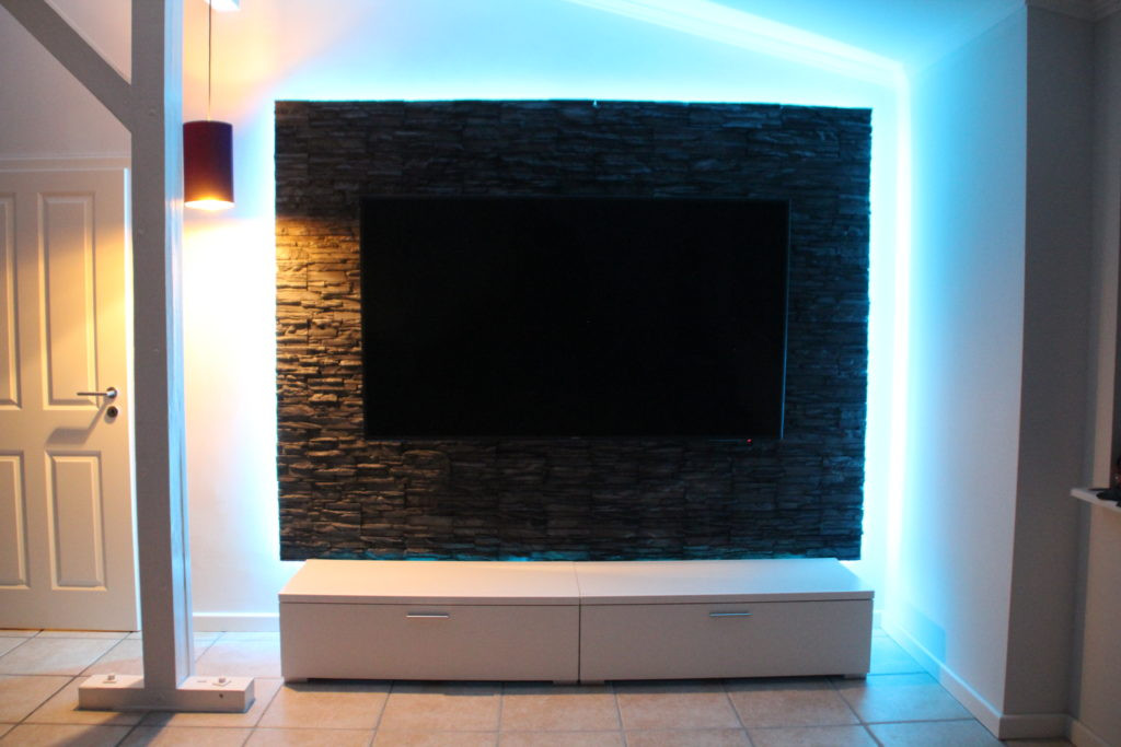 Tv Wand Diy
 TV Wand mit Led Beleuchtung selber bauen Heimwerker